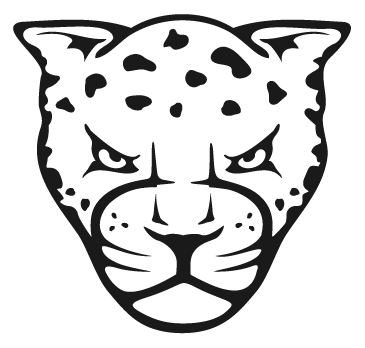 A&M-Victoria Jaguar head in black with transparent face