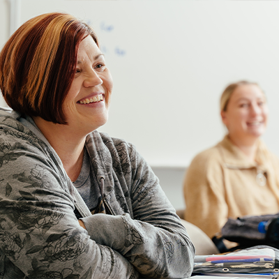 Students smiling