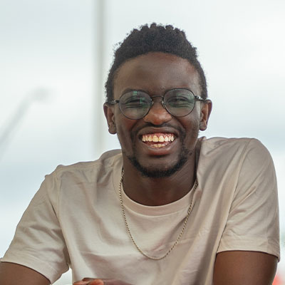 A smiling student