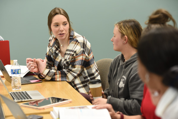 Students in class discussion