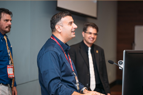 <img src="/media/tamuv/college-of-natural-and-applied-science/images/professors-classroom-nusayr.jpg" alt="Dr. Nusayr stands behind a podium, with two other professors beside him." style="width: 600px; height: 400px;     " />