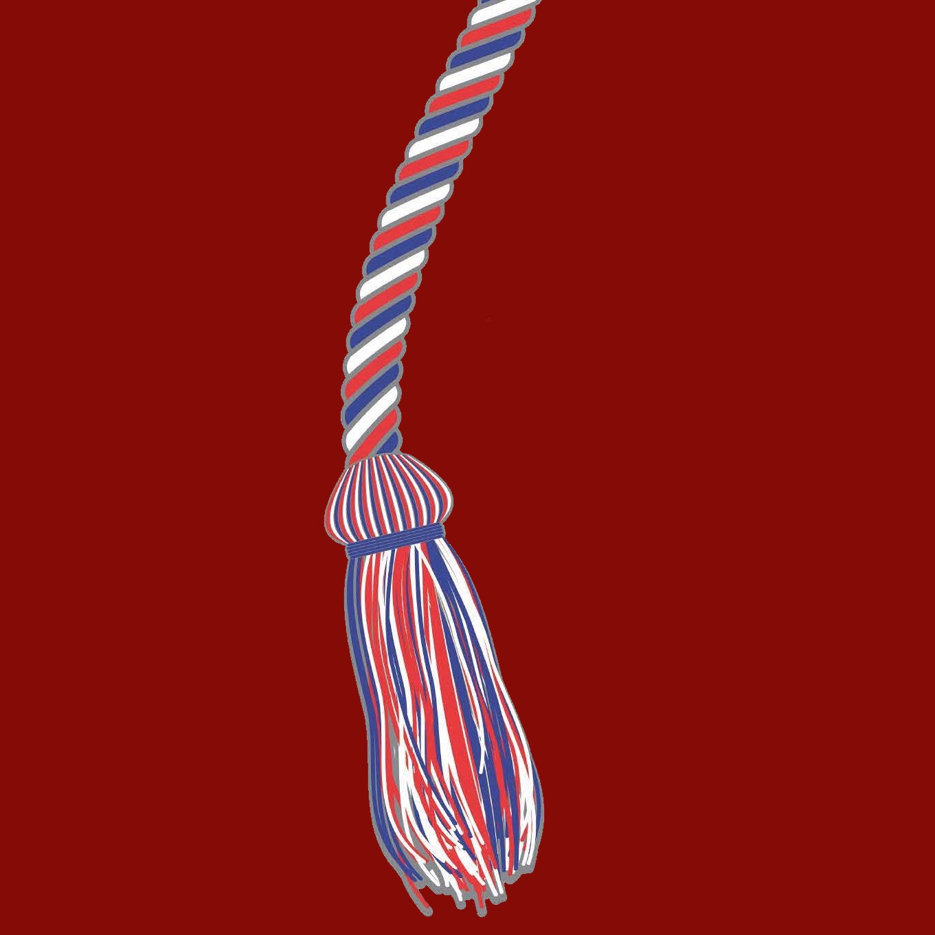 Patriot Cord: Red, White and Blue Cord with tassel