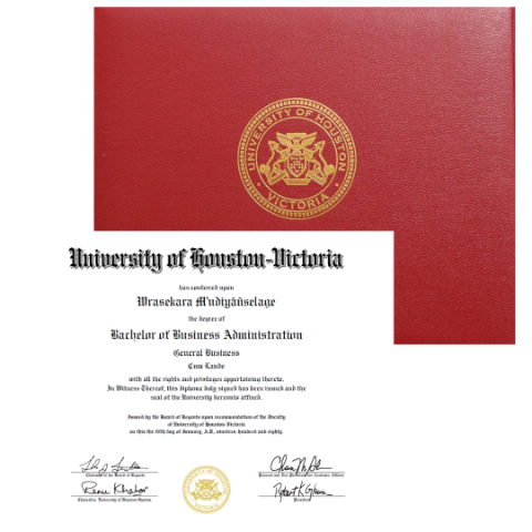 UHV Diploma and Cover Sample