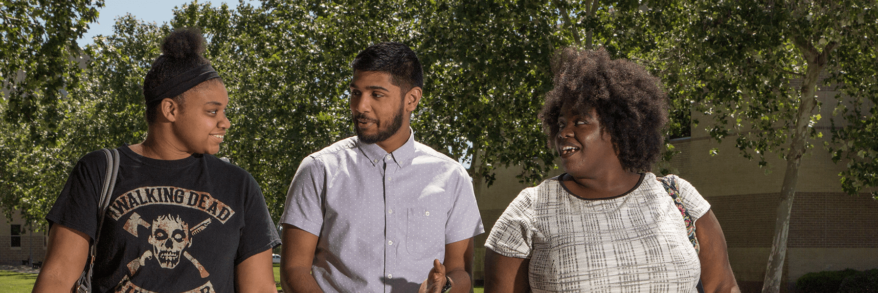 students on campus