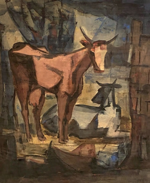 Cows Abstracted, c. 1958 by Emily Rutland